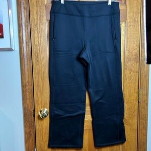 Women's Size Large Petite Lands’ End Lined Stretch Pants - Never Worn - Black